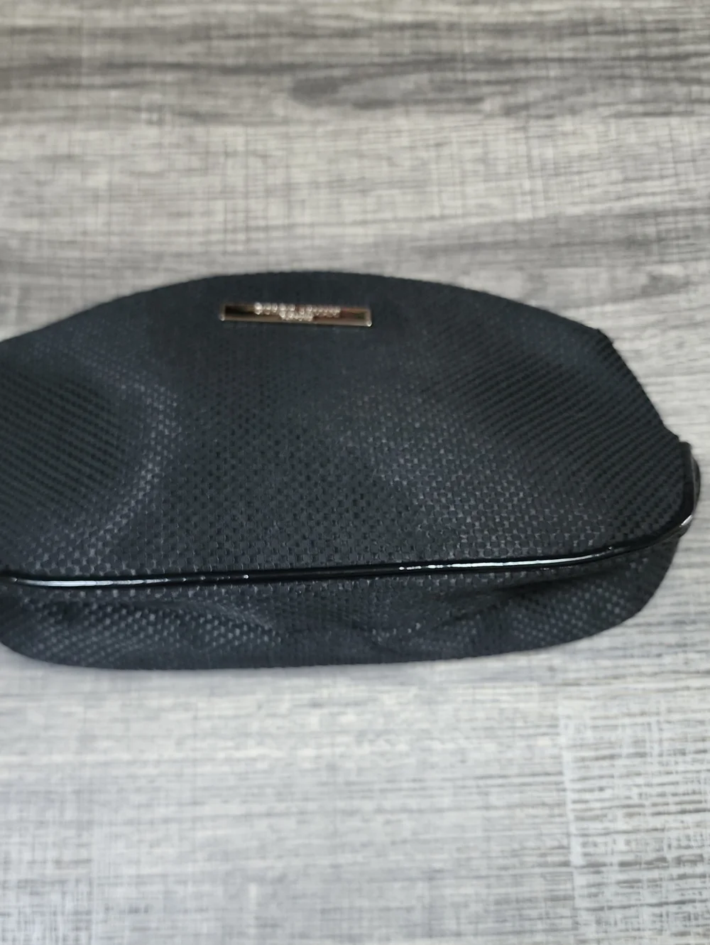 Georgio Armani Black Textured Cosmetic Pouch